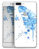 Blue Splatter Feather - Skin-kit for the iPhone 8 or 8 Plus
