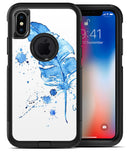 Blue Splatter Feather - iPhone X OtterBox Case & Skin Kits