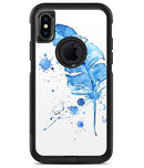 Blue Splatter Feather - iPhone X OtterBox Case & Skin Kits