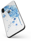 Blue Splatter Feather - iPhone X Skin-Kit