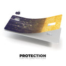 Blue Stratched Streaks with Unfocused Gold Sparkles - Premium Protective Decal Skin-Kit for the Apple Credit Card