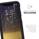 Blue Stratched Streaks with Unfocused Gold Sparkles - Skin Kit for the iPhone OtterBox Cases