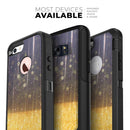 Blue Stratched Streaks with Unfocused Gold Sparkles - Skin Kit for the iPhone OtterBox Cases