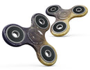 Blue Stratched Streaks with Unfocused Gold Sparkles Full-Body Fidget Spinner Skin-Kit
