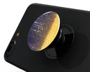 Blue Stratched Streaks with Unfocused Gold Sparkles - Skin Kit for PopSockets and other Smartphone Extendable Grips & Stands