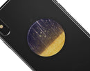Blue Stratched Streaks with Unfocused Gold Sparkles - Skin Kit for PopSockets and other Smartphone Extendable Grips & Stands