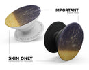 Blue Stratched Streaks with Unfocused Gold Sparkles - Skin Kit for PopSockets and other Smartphone Extendable Grips & Stands