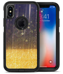 Blue Stratched Streaks with Unfocused Gold Sparkles - iPhone X OtterBox Case & Skin Kits