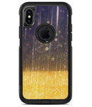 Blue Stratched Streaks with Unfocused Gold Sparkles - iPhone X OtterBox Case & Skin Kits