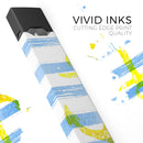 Blue Striped Watercolor Gold Anchor - Premium Decal Protective Skin-Wrap Sticker compatible with the Juul Labs vaping device