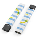 Blue Striped Watercolor Gold Anchor - Premium Decal Protective Skin-Wrap Sticker compatible with the Juul Labs vaping device
