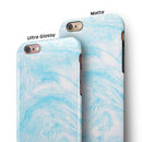 Blue Textured Marble iPhone 6/6s or 6/6s Plus 2-Piece Hybrid INK-Fuzed Case