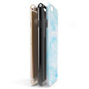 Blue Textured Marble iPhone 6/6s or 6/6s Plus 2-Piece Hybrid INK-Fuzed Case