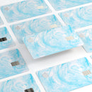 Blue Textured Marble - Premium Protective Decal Skin-Kit for the Apple Credit Card