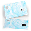 Blue Textured Marble - Premium Protective Decal Skin-Kit for the Apple Credit Card