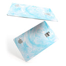 Blue Textured Marble - Premium Protective Decal Skin-Kit for the Apple Credit Card