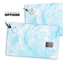 Blue Textured Marble - Premium Protective Decal Skin-Kit for the Apple Credit Card
