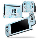 Blue Textured Marble - Skin Wrap Decal for Nintendo Switch Lite Console & Dock - 3DS XL - 2DS - Pro - DSi - Wii - Joy-Con Gaming Controller