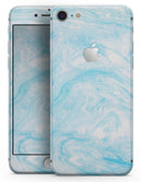 Blue Textured Marble - Skin-kit for the iPhone 8 or 8 Plus