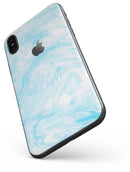 Blue Textured Marble - iPhone X Skin-Kit