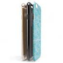 Blue Textured Triangle Pattern iPhone 6/6s or 6/6s Plus 2-Piece Hybrid INK-Fuzed Case