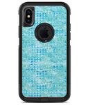 Blue Textured Triangle Pattern - iPhone X OtterBox Case & Skin Kits
