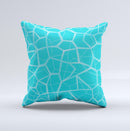 Blue Translucent Outlined Pentagons Ink-Fuzed Decorative Throw Pillow