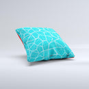 Blue Translucent Outlined Pentagons Ink-Fuzed Decorative Throw Pillow