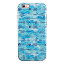 Blue Tribal Arrow Pattern iPhone 6/6s or 6/6s Plus 2-Piece Hybrid INK-Fuzed Case