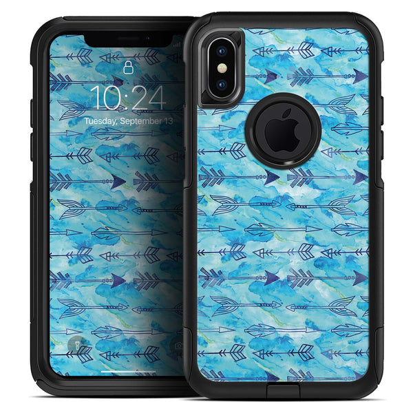 Blue Tribal Arrow Pattern - Skin Kit for the iPhone OtterBox Cases