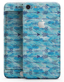 Blue Tribal Arrow Pattern - Skin-kit for the iPhone 8 or 8 Plus