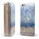 Blue Unfocused Silver Sparkle iPhone 6/6s or 6/6s Plus 2-Piece Hybrid INK-Fuzed Case