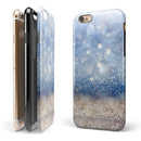 Blue Unfocused Silver Sparkle iPhone 6/6s or 6/6s Plus 2-Piece Hybrid INK-Fuzed Case