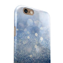 Blue Unfocused Silver Sparkle iPhone 6/6s or 6/6s Plus 2-Piece Hybrid INK-Fuzed Case
