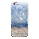 Blue Unfocused Silver Sparkle iPhone 6/6s or 6/6s Plus 2-Piece Hybrid INK-Fuzed Case