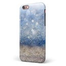 Blue Unfocused Silver Sparkle iPhone 6/6s or 6/6s Plus 2-Piece Hybrid INK-Fuzed Case