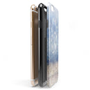 Blue Unfocused Silver Sparkle iPhone 6/6s or 6/6s Plus 2-Piece Hybrid INK-Fuzed Case