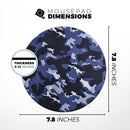 Blue Vector Camo// WaterProof Rubber Foam Backed Anti-Slip Mouse Pad for Home Work Office or Gaming Computer Desk