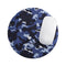 Blue Vector Camo// WaterProof Rubber Foam Backed Anti-Slip Mouse Pad for Home Work Office or Gaming Computer Desk