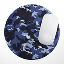 Blue Vector Camo// WaterProof Rubber Foam Backed Anti-Slip Mouse Pad for Home Work Office or Gaming Computer Desk