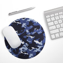 Blue Vector Camo// WaterProof Rubber Foam Backed Anti-Slip Mouse Pad for Home Work Office or Gaming Computer Desk