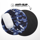 Blue Vector Camo// WaterProof Rubber Foam Backed Anti-Slip Mouse Pad for Home Work Office or Gaming Computer Desk