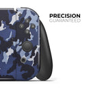 Blue Vector Camo // Skin Decal Wrap Kit for Nintendo Switch Console & Dock, Joy-Cons, Pro Controller, Lite, 3DS XL, 2DS XL, DSi, or Wii - Vinyl Skin Wrap for Nintendo Switch 2, OLED, Lite, Pro Controller, Wii & Classic Handhelds
