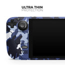 Blue Vector Camo // Full Body Skin Decal Wrap Kit for the Steam Deck handheld gaming computer