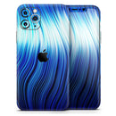 Blue Vector Swirly HD Strands  - Protective Skin Wrap & Decal – Compatible with iPhone SE to iPhone 17 Pro Max (All Models)