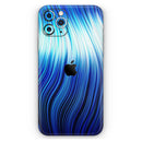 Blue Vector Swirly HD Strands  - Protective Skin Wrap & Decal – Compatible with iPhone SE to iPhone 17 Pro Max (All Models)