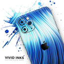 Blue Vector Swirly HD Strands  - Protective Skin Wrap & Decal – Compatible with iPhone SE to iPhone 17 Pro Max (All Models)