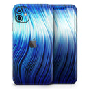 Blue Vector Swirly HD Strands  - Protective Skin Wrap & Decal – Compatible with iPhone SE to iPhone 17 Pro Max (All Models)