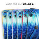 Blue Vector Swirly HD Strands  - Protective Skin Wrap & Decal – Compatible with iPhone SE to iPhone 17 Pro Max (All Models)