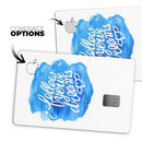 Blue WaterColor Follow Your Dreams - Premium Protective Decal Skin-Kit for the Apple Credit Card